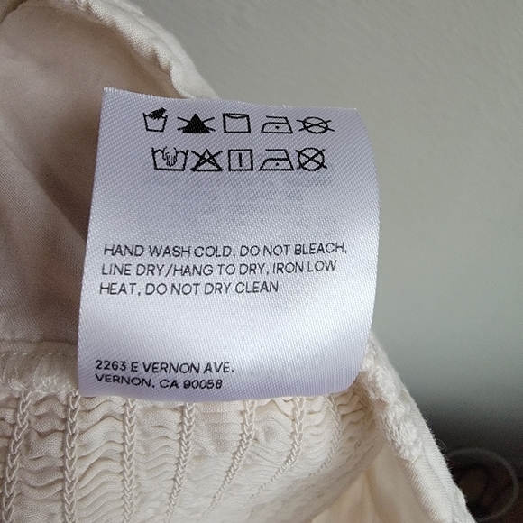 Reformation Isadora Top in Cream size 10 NWT - Picture 11 of 12